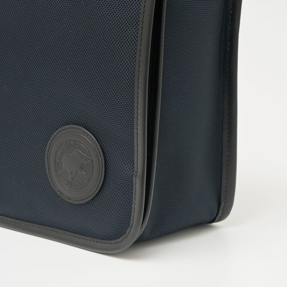 Hunting World Canvas Shoulder Bag Nylon Leather Blue Black - Picture 11 of 16